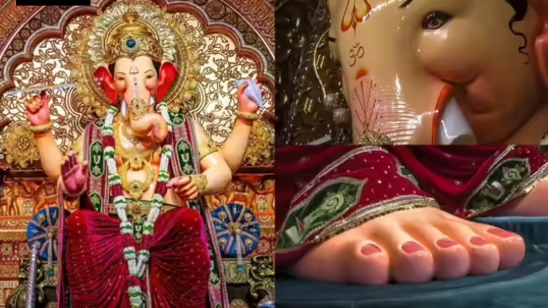 लालबागचा राजा 2025 : पहले दर्शन में भव्य ठाठ, भक्त हुए भावविभोर