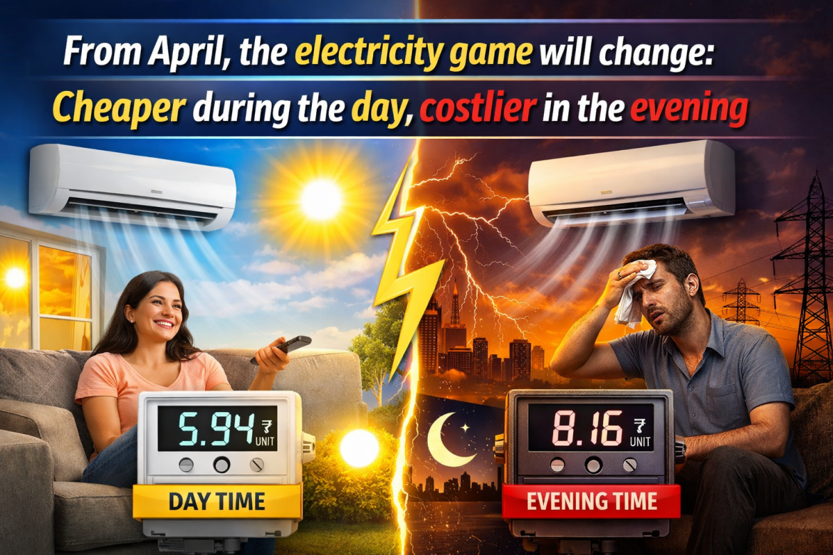अप्रैल से बदलेगा बिजली का खेल: दिन में सस्ती, शाम को महंगी